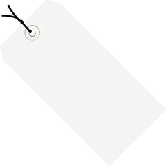Made in USA - 3-1/4" High x 1-5/8" Long, Safety & Facility Blank Tag - White Cardstock - Apex Tool & Supply