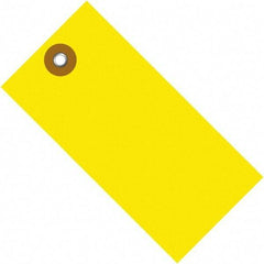 Dupont - 5-3/4" High x 2-7/8" Long, Safety & Facility Blank Tag - Yellow Spunbonded Olefin - Apex Tool & Supply