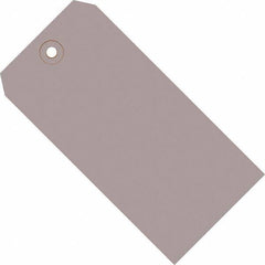 Made in USA - 8" High x 4" Long, Safety & Facility Blank Tag - Gray Cardstock - Apex Tool & Supply