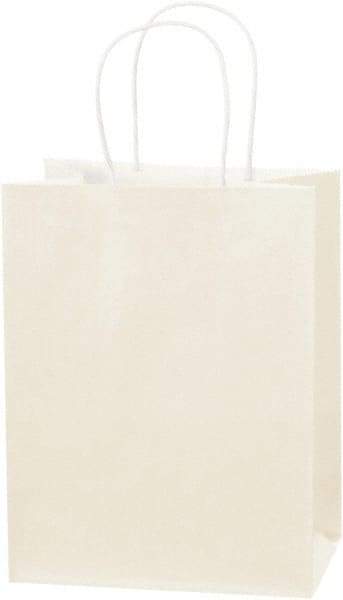 Made in USA - Kraft Grocery Bag - 8 x 4-1/2 x 10-1/4, French Vanilla - Apex Tool & Supply