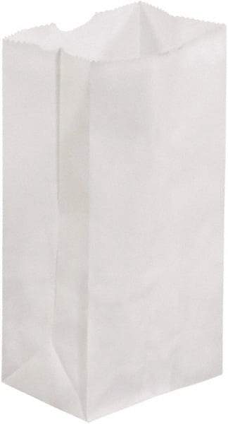 Made in USA - Kraft Grocery Bag - 3-1/2 x 2-3/8 x 6-7/8, White - Apex Tool & Supply