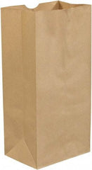 Made in USA - Kraft Grocery Bag - 8-1/4 x 5-1/4 x 18, Kraft - Apex Tool & Supply