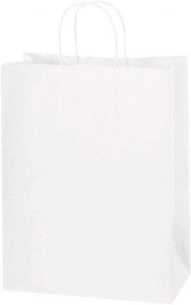 Made in USA - Kraft Grocery Bag - 10 x 5 x 13, White - Apex Tool & Supply