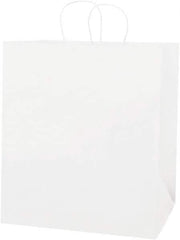 Made in USA - Kraft Grocery Bag - 14 x 10 x 15-1/2, White - Apex Tool & Supply