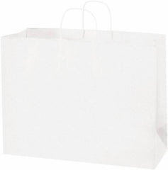 Made in USA - Kraft Grocery Bag - 16 x 6 x 12, White - Apex Tool & Supply