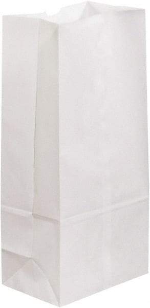 Made in USA - Kraft Grocery Bag - 7-3/4 x 4-3/4 x 16, White - Apex Tool & Supply