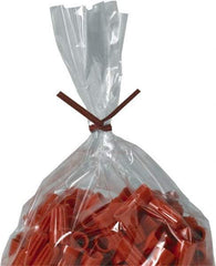 Made in USA - 4" Long, Bag Tie - Red - Apex Tool & Supply