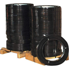 Made in USA - 2,940' Long x 1/2" Wide, Oscillated Coil Steel Strapping - 1,430 Lb Capacity, 0.02" Thick - Apex Tool & Supply