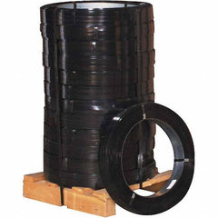 Made in USA - 1,710' Long x 3/4" Wide, Oscillated Coil Steel Strapping - 1,710 Lb Capacity, 0.023" Thick - Apex Tool & Supply