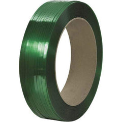Made in USA - 10,500' Long x 1/2" Wide, Coil Case Polyester Hand Strapping - 500 Lb Capacity, 0.018" Thick - Apex Tool & Supply