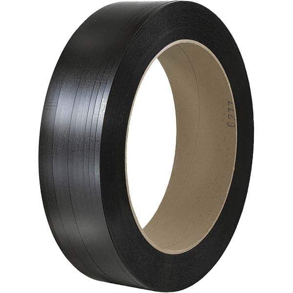 Made in USA - 7,000' Long x 7/16" Wide, Coil Case Polypropylene Strapping - 600 Lb Capacity, 0.03" Thick - Apex Tool & Supply