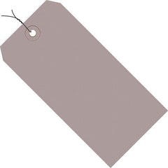 Made in USA - 5-1/4" High x 2-5/8" Long, Safety & Facility Blank Tag - Gray Cardstock - Apex Tool & Supply