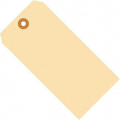 Made in USA - 7-1/2" High x 3-3/4" Long, Safety & Facility Blank Tag - Manila Cardstock - Apex Tool & Supply