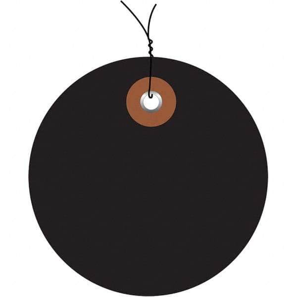 Made in USA - Safety & Facility Blank Tag - Black Vinyl - Apex Tool & Supply