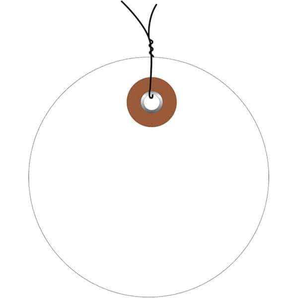 Made in USA - Safety & Facility Blank Tag - White Vinyl - Apex Tool & Supply