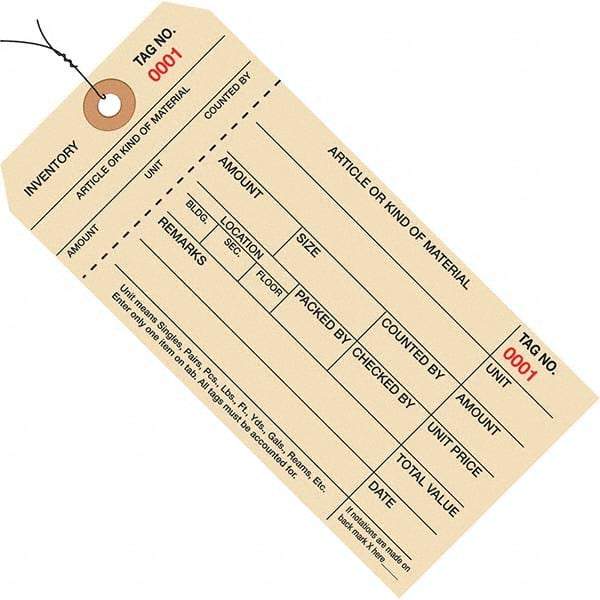 Made in USA - 6-1/4" High x 3-1/8" Long, Inspected, English Safety & Facility Inspection Tag - Manila Cardstock - Apex Tool & Supply