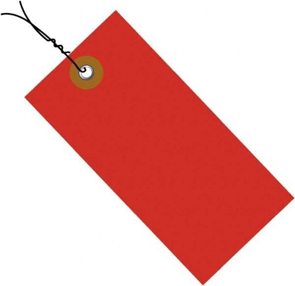 Dupont - 4-1/4" High x 2-1/8" Long, Safety & Facility Blank Tag - Red Spunbonded Olefin - Apex Tool & Supply
