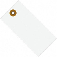 Dupont - 5-3/4" High x 2-7/8" Long, Safety & Facility Blank Tag - White Spunbonded Olefin - Apex Tool & Supply