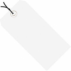 Made in USA - 3-3/4" High x 1-7/8" Long, Safety & Facility Blank Tag - White Cardstock - Apex Tool & Supply