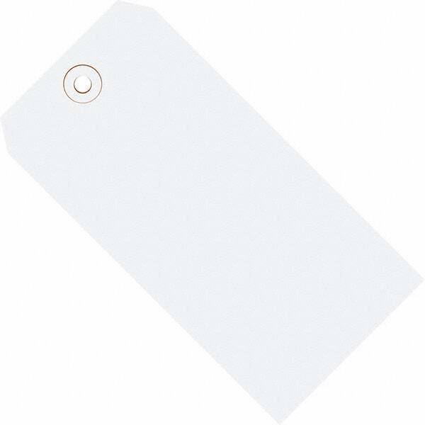 Made in USA - 2-3/4" High x 1-3/8" Long, Safety & Facility Blank Tag - White Cardstock - Apex Tool & Supply