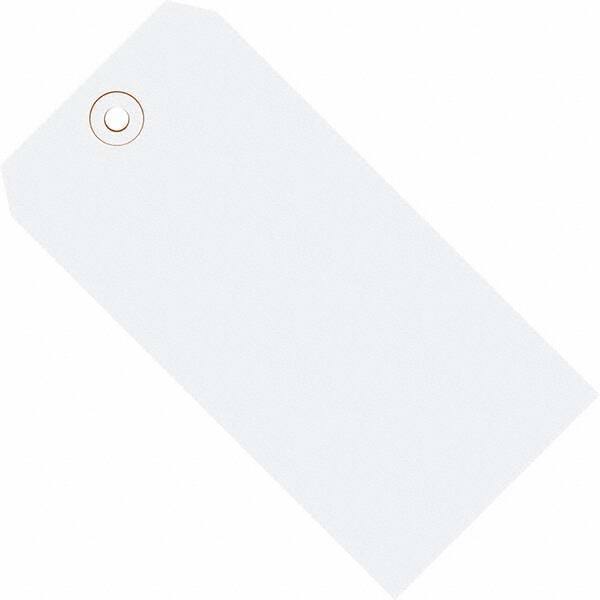 Made in USA - 3-3/4" High x 1-7/8" Long, Safety & Facility Blank Tag - White Cardstock - Apex Tool & Supply