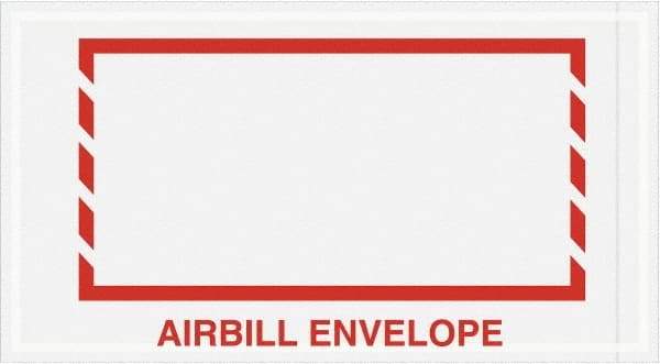 Value Collection - 1,000 Piece, 5-1/2" Long x 10" Wide, Packing List Envelope - Airbill Envelope, Red - Apex Tool & Supply