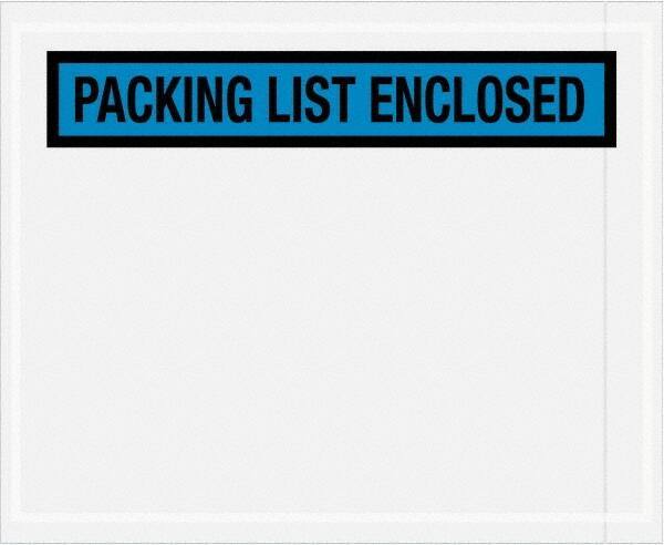Value Collection - 1,000 Piece, 4-1/2" Long x 5-1/2" Wide, Packing List Envelope - Packing List Enclosed, Blue - Apex Tool & Supply