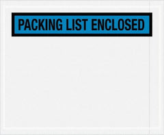 Value Collection - 1,000 Piece, 4-1/2" Long x 5-1/2" Wide, Packing List Envelope - Packing List Enclosed, Blue - Apex Tool & Supply