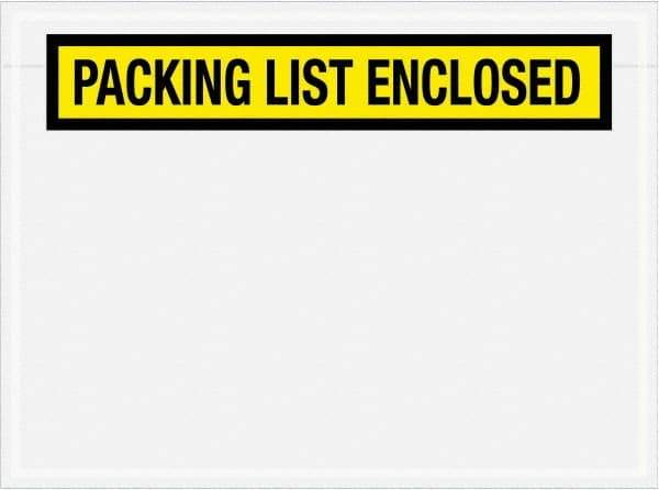 Value Collection - 1,000 Piece, 6-3/4" Long x 5" Wide, Packing List Envelope - Packing List Enclosed, Yellow - Apex Tool & Supply