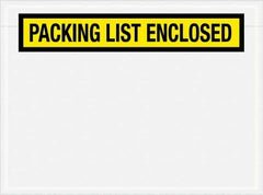 Value Collection - 1,000 Piece, 6-3/4" Long x 5" Wide, Packing List Envelope - Packing List Enclosed, Yellow - Apex Tool & Supply