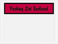 Value Collection - 1,000 Piece, 4-1/2" Long x 6" Wide, Packing List Envelope - Packing List Enclosed, Red - Apex Tool & Supply