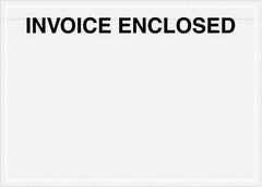 Value Collection - 1,000 Piece, 7" Long x 5" Wide, Packing List Envelope - Invoice Enclosed, Clear - Apex Tool & Supply
