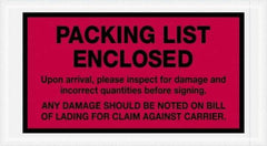 Value Collection - 1,000 Piece, 5-1/2" Long x 10" Wide, Packing List Envelope - Packing List Enclosed, Red - Apex Tool & Supply