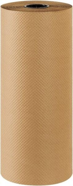 Made in USA - 300' Long x 24" Wide Roll of Indented Kraft Paper - 60 Lb Paper Weight - Apex Tool & Supply