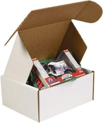 Made in USA - 12" Wide x 16" Long x 6" High Rectangle Crush Proof Mailers - 1 Wall, White - Apex Tool & Supply