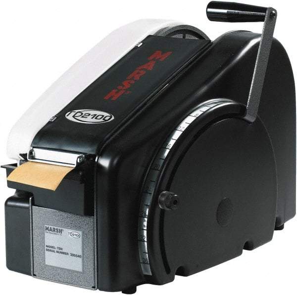 Marsh - 4" Wide, Single Roll, Manual Table/Desk Tape Dispenser - Plastic, 5 to 36" Dispensed Tape Length, 70 oz - Apex Tool & Supply