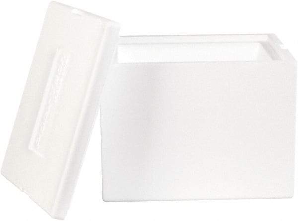 Made in USA - 10" Wide x 12" Long x 9" High Rectangle Insulated Box - White - Apex Tool & Supply