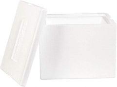 Made in USA - 10" Wide x 12" Long x 9" High Rectangle Insulated Box - White - Apex Tool & Supply