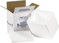 Made in USA - 6" Wide x 8" Long x 9" High Rectangle Insulated Box - 1 Wall, White - Apex Tool & Supply