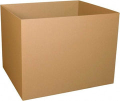 Made in USA - 40" Wide x 48" Long x 36" High Rectangle Heavy Duty Corrugated Box - 2 Walls, Kraft (Color), 100 Lb Capacity - Apex Tool & Supply
