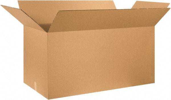 Made in USA - 24" Wide x 48" Long x 24" High Rectangle Heavy Duty Corrugated Box - 2 Walls, Kraft (Color), 100 Lb Capacity - Apex Tool & Supply