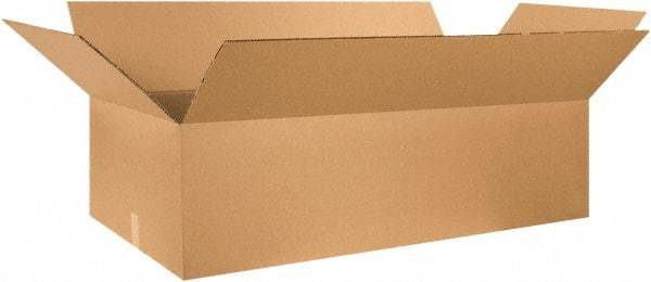 Made in USA - 24" Wide x 48" Long x 12" High Rectangle Heavy Duty Corrugated Box - 2 Walls, Kraft (Color), 100 Lb Capacity - Apex Tool & Supply