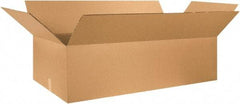 Made in USA - 24" Wide x 48" Long x 12" High Rectangle Heavy Duty Corrugated Box - 2 Walls, Kraft (Color), 100 Lb Capacity - Apex Tool & Supply