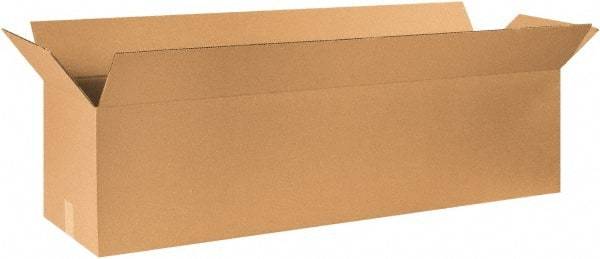 Made in USA - 12" Wide x 50" Long x 12" High Rectangle Corrugated Shipping Box - 1 Wall, Kraft (Color), 65 Lb Capacity - Apex Tool & Supply