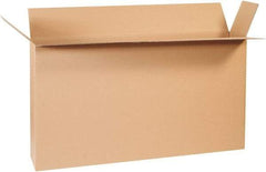 Made in USA - 8" Wide x 48" Long x 24" High Rectangle Corrugated Shipping Box - 1 Wall, Kraft (Color), 95 Lb Capacity - Apex Tool & Supply