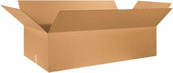 Made in USA - 20" Wide x 46" Long x 12" High Rectangle Corrugated Shipping Box - 1 Wall, Kraft (Color), 65 Lb Capacity - Apex Tool & Supply