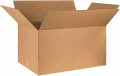 Made in USA - 24" Wide x 36" Long x 20" High Rectangle Corrugated Shipping Box - 1 Wall, Kraft (Color), 65 Lb Capacity - Apex Tool & Supply