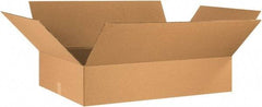 Made in USA - 24" Wide x 36" Long x 8" High Rectangle Corrugated Shipping Box - 1 Wall, Kraft (Color), 65 Lb Capacity - Apex Tool & Supply