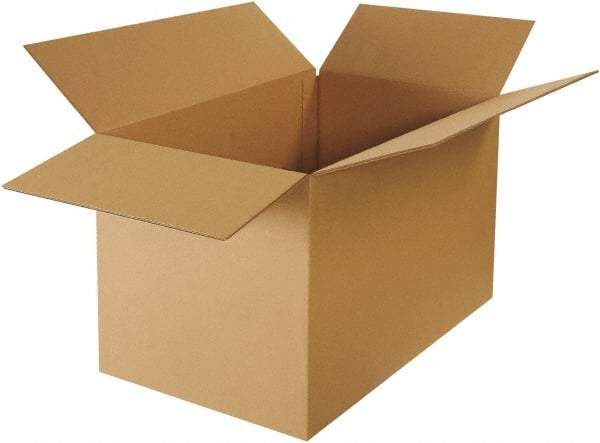 Made in USA - 22" Wide x 36" Long x 22" High Rectangle Heavy Duty Corrugated Box - 2 Walls, Kraft (Color), 120 Lb Capacity - Apex Tool & Supply