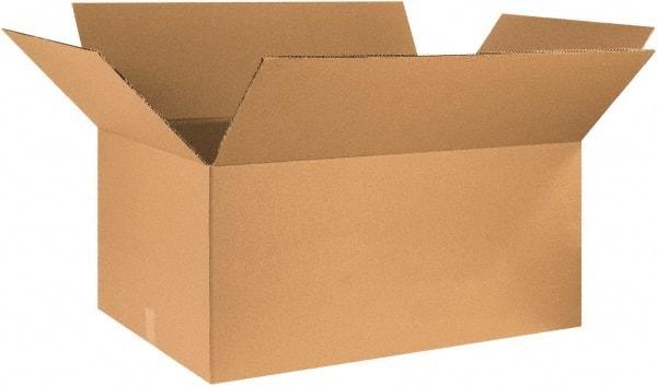 Made in USA - 18" Wide x 36" Long x 18" High Rectangle Heavy Duty Corrugated Box - 2 Walls, Kraft (Color), 100 Lb Capacity - Apex Tool & Supply